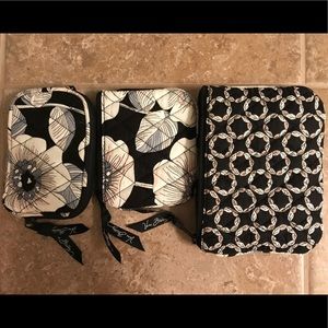 Vera Bradley Camellia Collection small makeup bags